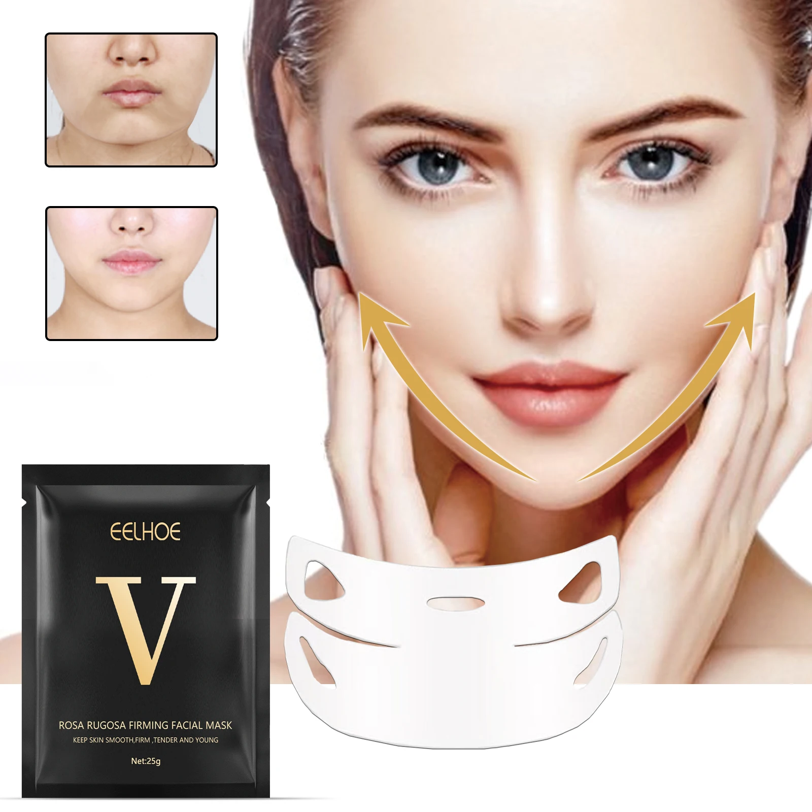 3pcs V-Slim Facial Mask Soft Gel Anti-Wrinkle Tape Whitening Bandage Slimming Belt V-Shape Patch for Double Chin Reduction
3pcs V-Slim Facial Mask Soft Gel Anti-Wrinkle Tape Whitening Bandage Slimming Belt V-Shape Patch for Double Chin Reduction
