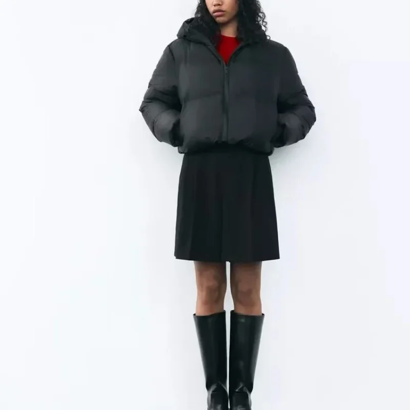 European and American style winter zipper hooded cotton coat for women new thickened warm bread coat
European and American style winter zipper hooded cotton coat for women new thickened warm bread coat