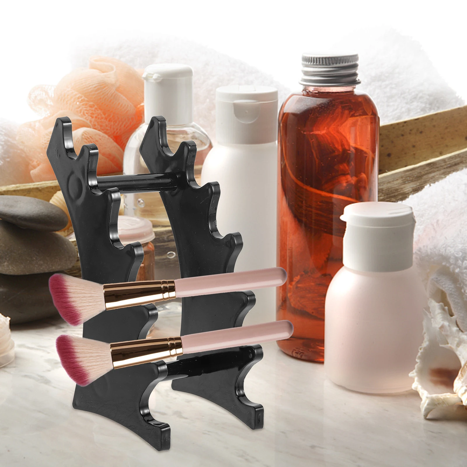Makeup Brush Holder Shelf Drying Rack for Brushes Portable Mini Black Plastic Stand Lightweight Easy Clean Tool
Makeup Brush Holder Shelf Drying Rack for Brushes Portable Mini Black Plastic Stand Lightweight Easy Clean Tool