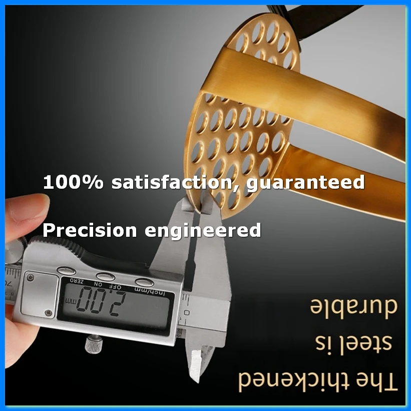 Gold Stainless Steel Potato Masher Household Potato Manual Multifunctional Masher Masher-ABYS
Gold Stainless Steel Potato Masher Household Potato Manual Multifunctional Masher Masher-ABYS