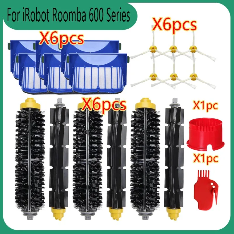 Для iRobot Roomba 600 Series 610 614 650 670 690 620 625 основная боковая щетка Hepa фильтр комплекты для пылесоса Сменные аксессуары
Для iRobot Roomba 600 Series 610 614 650 670 690 620 625 основная боковая щетка Hepa фильтр комплекты для пылесоса Сменные аксессуары