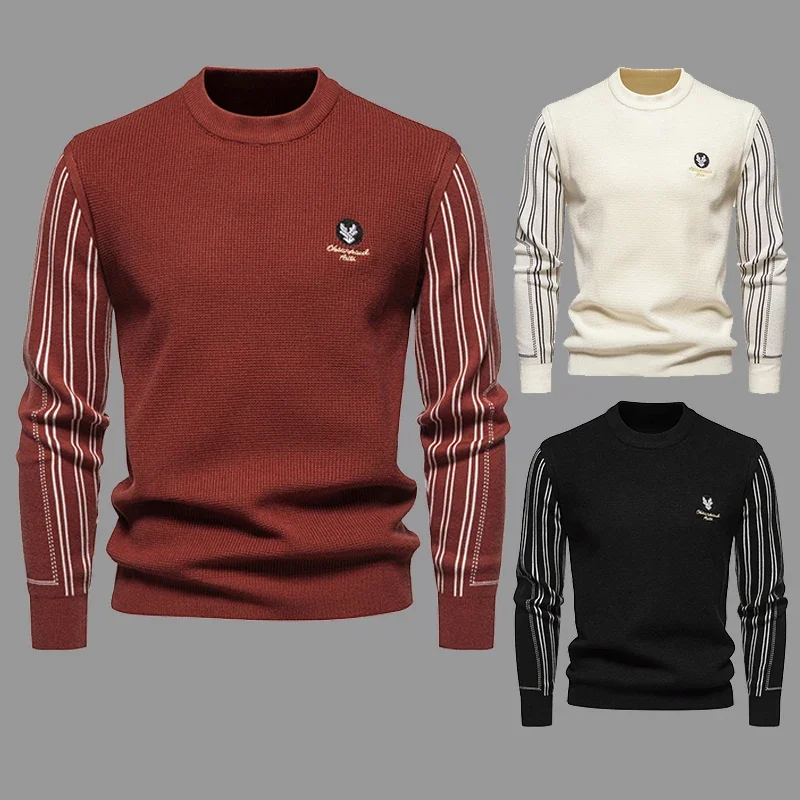 Men's New Autumn and Winter Vertical Stripe Fashion Pattern Sweater Casual Round Neck Comfortable Base Shirt
Men's New Autumn and Winter Vertical Stripe Fashion Pattern Sweater Casual Round Neck Comfortable Base Shirt