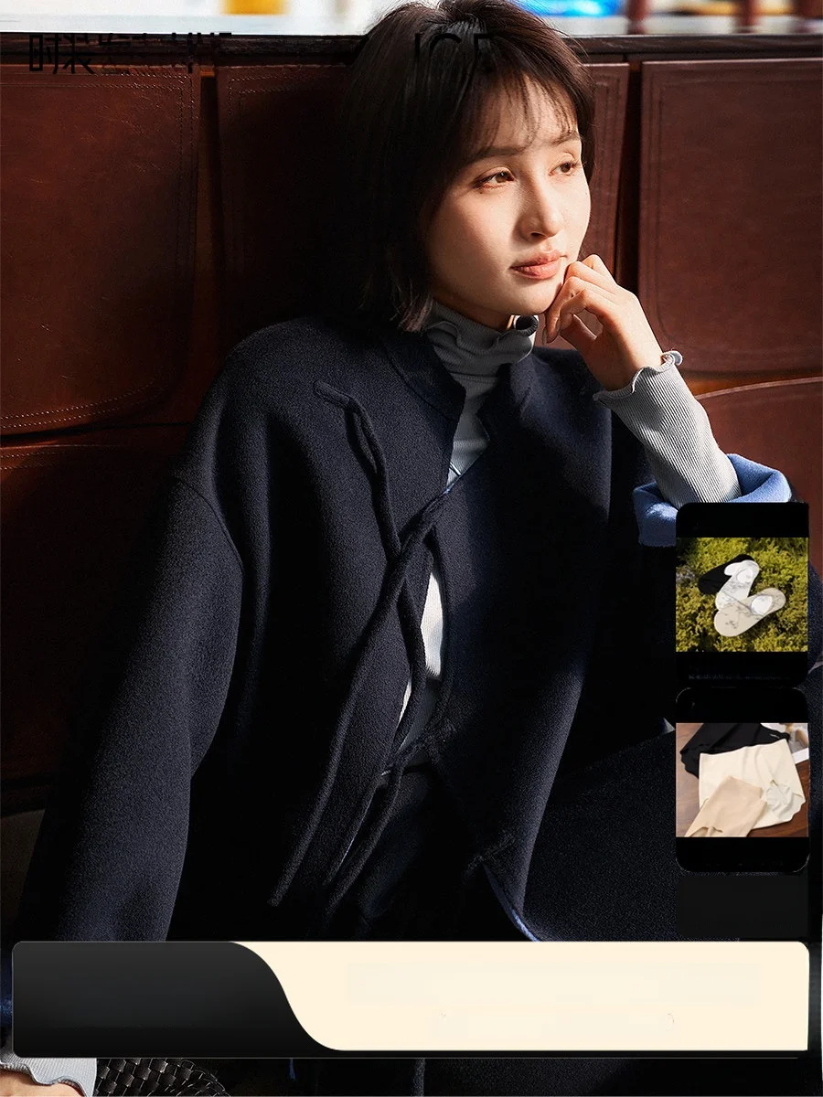 Xhange New Chinese Sle Woolen Coat Silk Wool Asymmetrical Lapel Long Sve Stand Collar Women's Faion Spring Outerwear
Xhange New Chinese Sle Woolen Coat Silk Wool Asymmetrical Lapel Long Sve Stand Collar Women's Faion Spring Outerwear