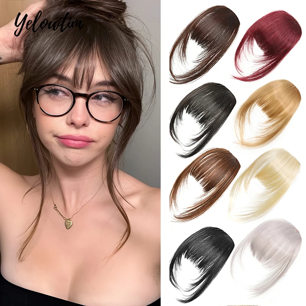 Natural Straight Blunt Bangs Synthetic Natural Brown Black False Fringe Clip In Front Hair With Fringe with Temples Daily Wear
Natural Straight Blunt Bangs Synthetic Natural Brown Black False Fringe Clip In Front Hair With Fringe with Temples Daily Wear
