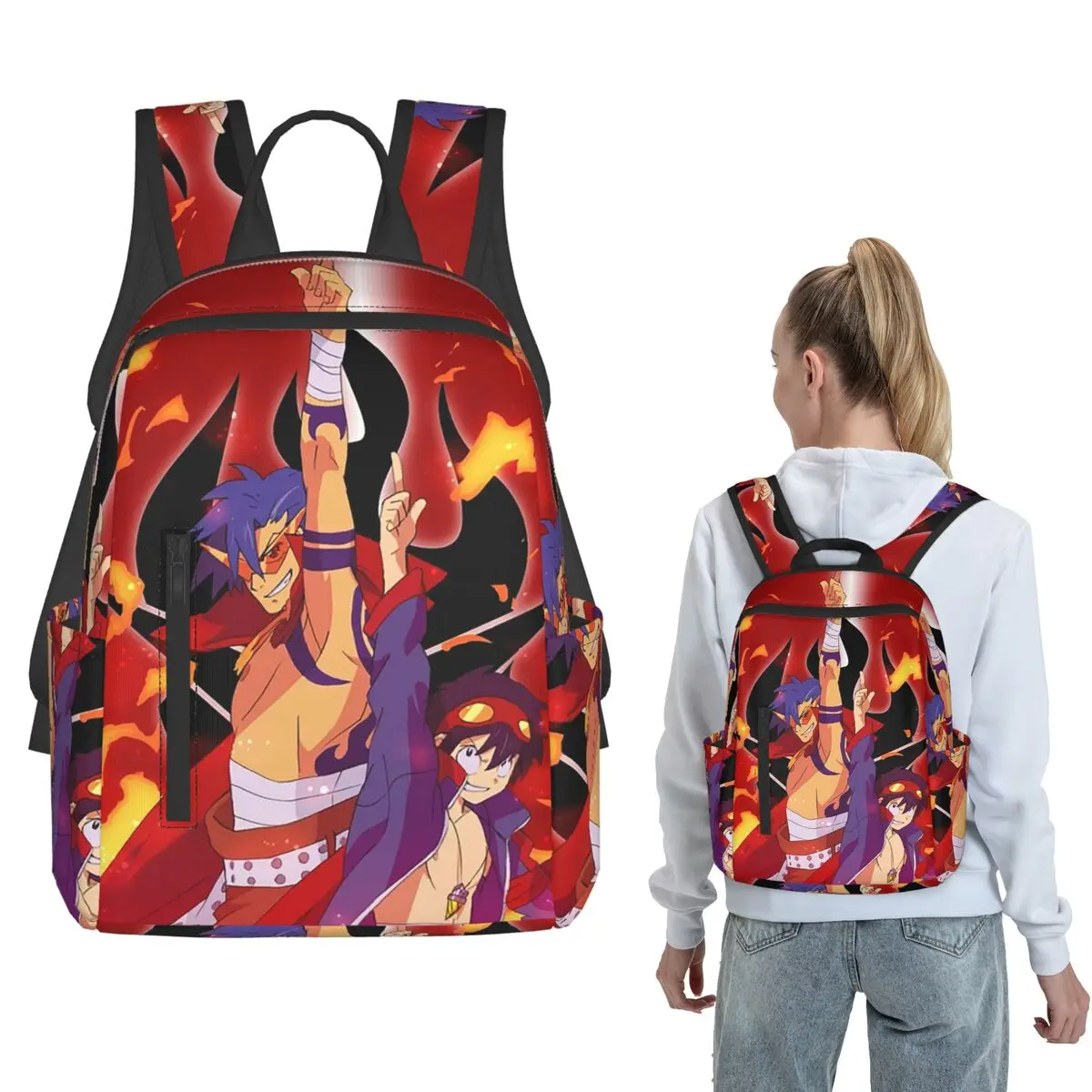 Gurren Lagann Anime Backpack Large Capacity Boys Girls BookBag School Bag Shoulder Bags for Men Women
Gurren Lagann Anime Backpack Large Capacity Boys Girls BookBag School Bag Shoulder Bags for Men Women