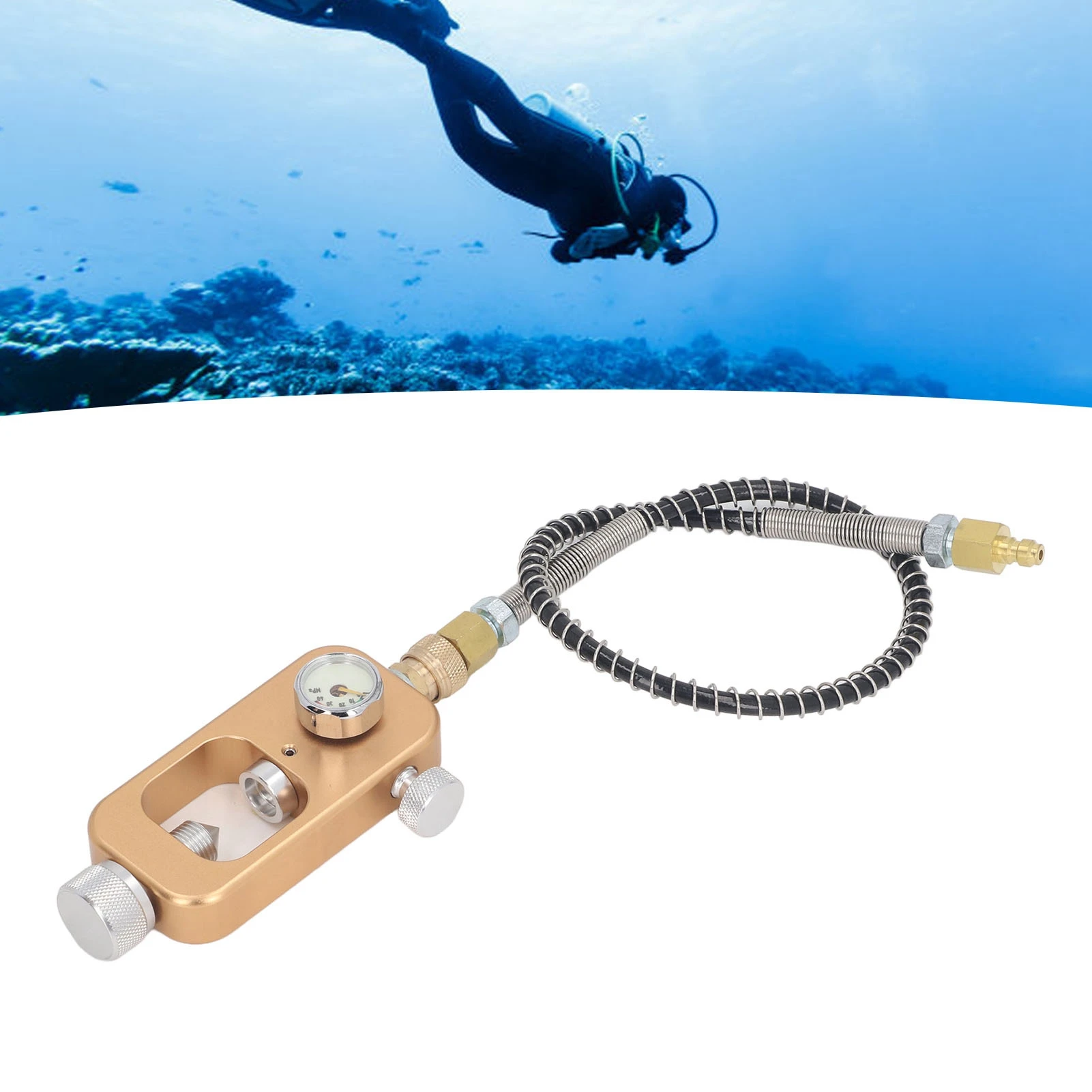 4500Psi Scuba Refill Adapter 30MPA Working Pressure DIN Valve Adapter Easy Connection for Firefighting Work for K J H Valves
4500Psi Scuba Refill Adapter 30MPA Working Pressure DIN Valve Adapter Easy Connection for Firefighting Work for K J H Valves