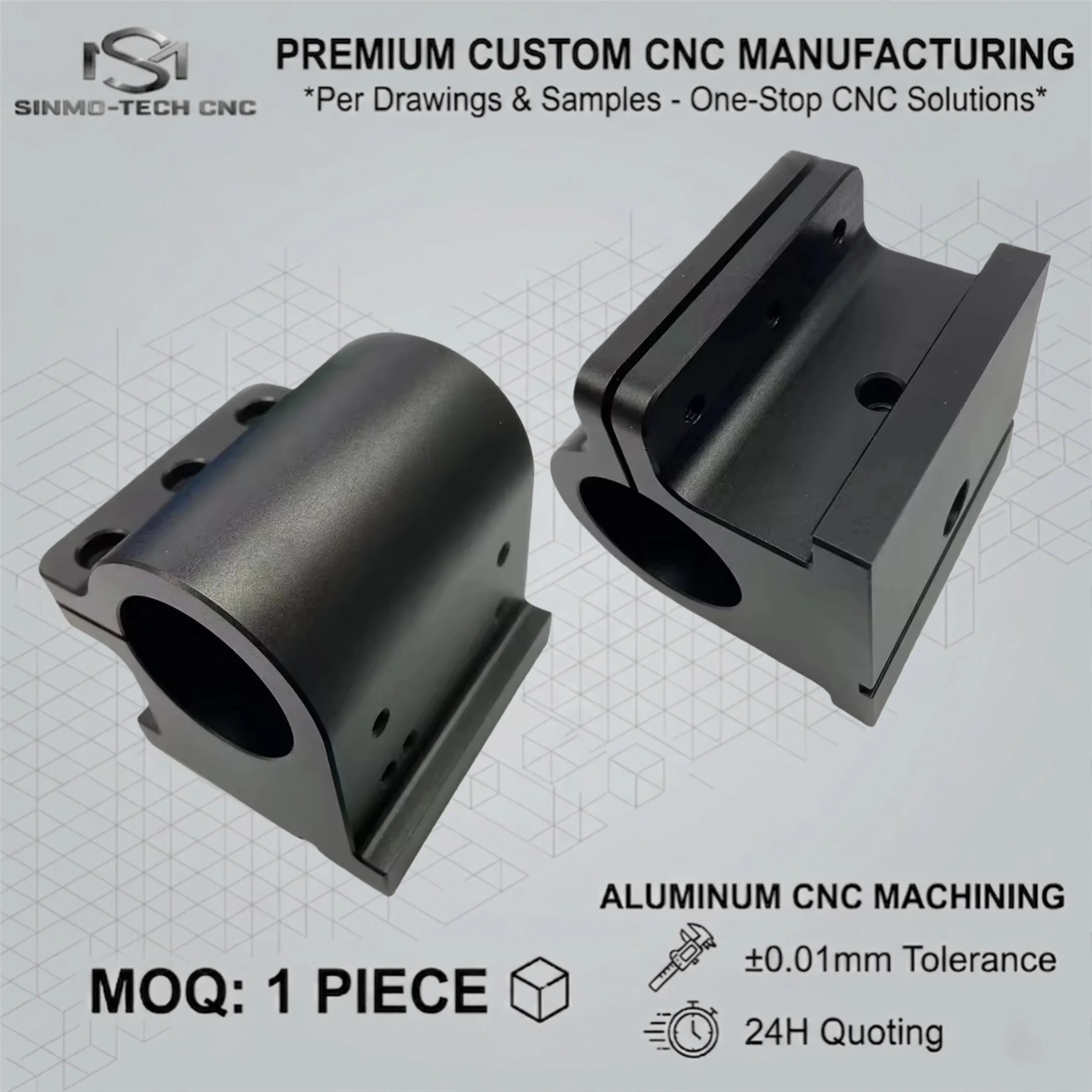 Rapid Prototype CNC Machining Service Custom Aluminum 6061 Parts Sandblasting Anodizing Various Colors Small Batch 1pc
Rapid Prototype CNC Machining Service Custom Aluminum 6061 Parts Sandblasting Anodizing Various Colors Small Batch 1pc