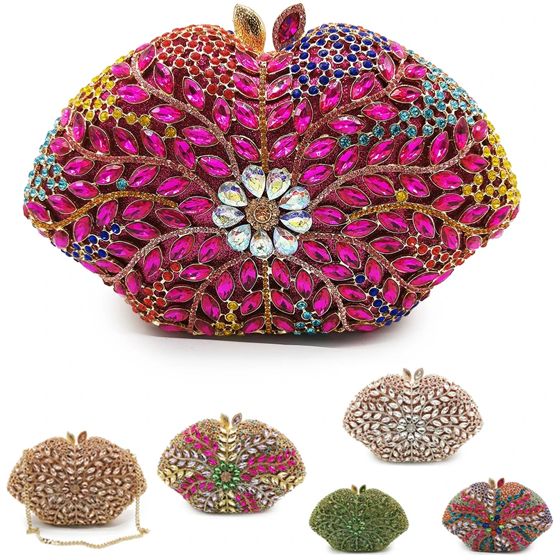 9 Colors Fushcia/Yellow Rhinestone Evening Clutch Bags Multicolored Crystal Women Wedding Bag Diamond Pouch Design Ladies Purse
9 Colors Fushcia/Yellow Rhinestone Evening Clutch Bags Multicolored Crystal Women Wedding Bag Diamond Pouch Design Ladies Purse