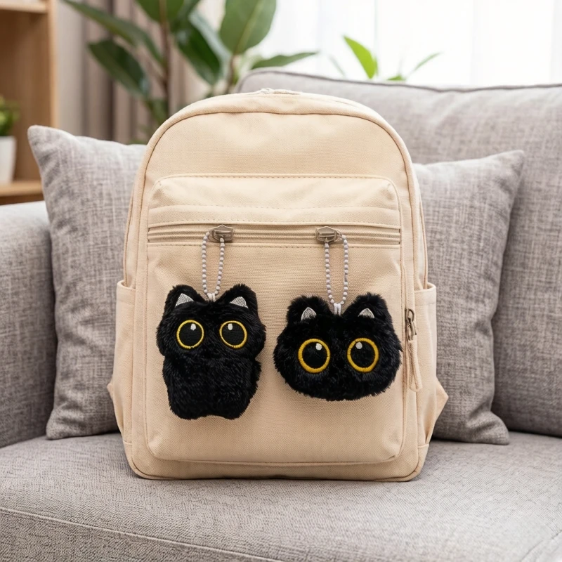 Cartoon Little Black Cat Plush Doll Keychain Cute School Bag Suitcase Decoration Doll Pendant Children's Toy Birthday Gift
Cartoon Little Black Cat Plush Doll Keychain Cute School Bag Suitcase Decoration Doll Pendant Children's Toy Birthday Gift