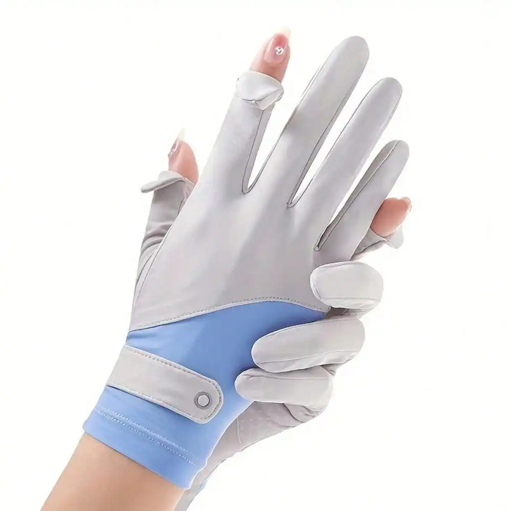 A Breathable Ice Silk Anti Slip And Sun Protection Glove, With Cool And Breathable Fabric That Dries Quickly. The Exposed Finger Design Is Convenient For Playing With Mobile Phones, And The Palm Is Equipped With Anti Slip Particles. The Wrist Can Adjust T
A Breathable Ice Silk Anti Slip And Sun Protection Glove, With Cool And Breathable Fabric That Dries Quickly. The Exposed Finger Design Is Convenient For Playing With Mobile Phones, And The Palm Is Equipped With Anti Slip Particles. The Wrist Can Adjust T