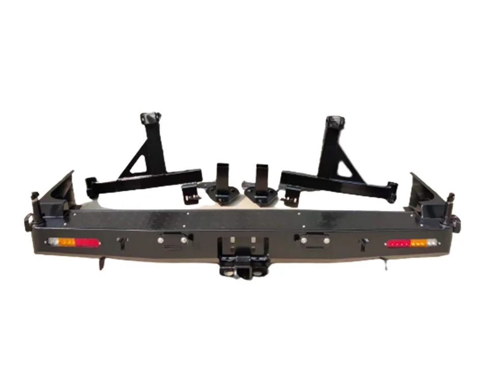 Off Road Style Rear Bumper With Oil Tank Carrier And Spare Tire Carrier For Toyota Land Cruiser LC100 
Off Road Style Rear Bumper With Oil Tank Carrier And Spare Tire Carrier For Toyota Land Cruiser LC100