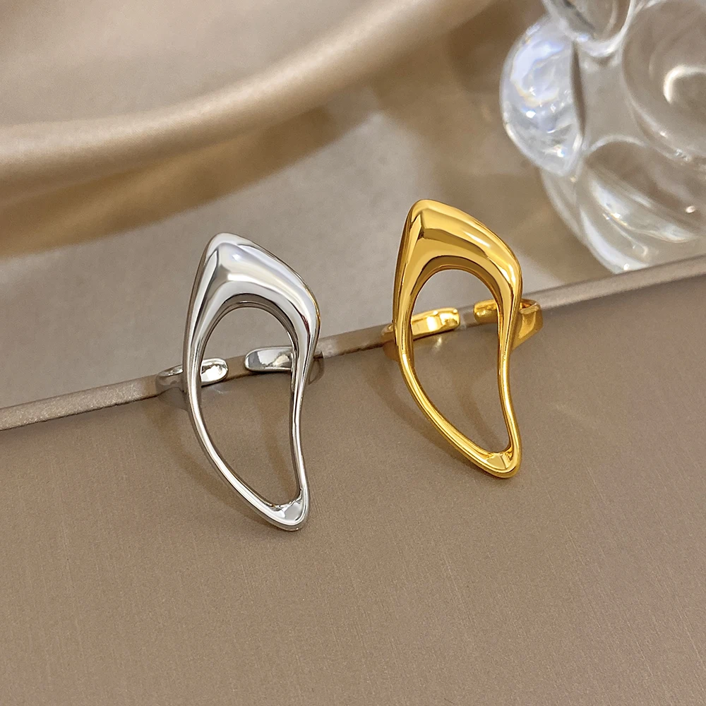 DODOHAO Creative Hollow Geometric Stainless Steel Open Ring for Women Golden Silvery Waterproof Ring Personalized Lady Jewelry
DODOHAO Creative Hollow Geometric Stainless Steel Open Ring for Women Golden Silvery Waterproof Ring Personalized Lady Jewelry
