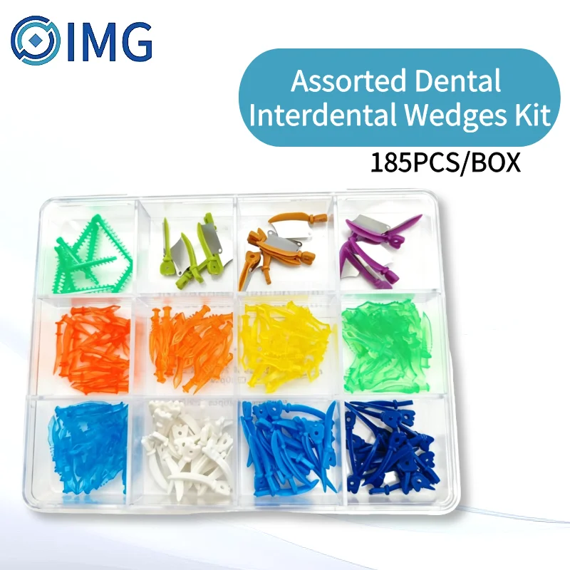 12 Type/185Pcs Dental Perforated Interdental Wedges Polypropylene Wedge Kit Dental Matrix Materials for Restorative Dentistry
12 Type/185Pcs Dental Perforated Interdental Wedges Polypropylene Wedge Kit Dental Matrix Materials for Restorative Dentistry