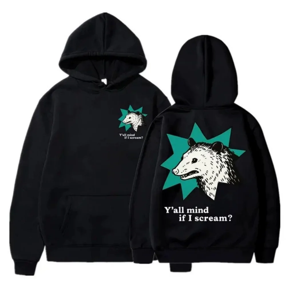 Interesting opossum, do you mind my screaming meme Spring and Autumn men's fashionable casual versatile hooded sweatshirt
Interesting opossum, do you mind my screaming meme Spring and Autumn men's fashionable casual versatile hooded sweatshirt