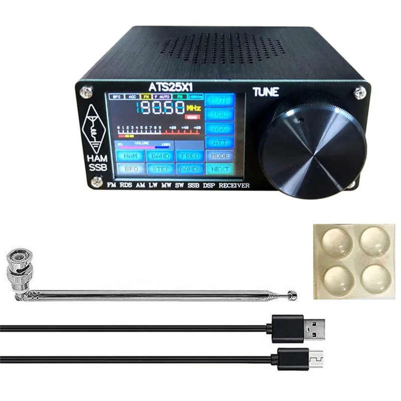 T06C-Ats-25X1 Spectrum Scan Receiver Full Band Radio Adjustable Brightness with 2.4 Inch Touchable Color Screen
T06C-Ats-25X1 Spectrum Scan Receiver Full Band Radio Adjustable Brightness with 2.4 Inch Touchable Color Screen