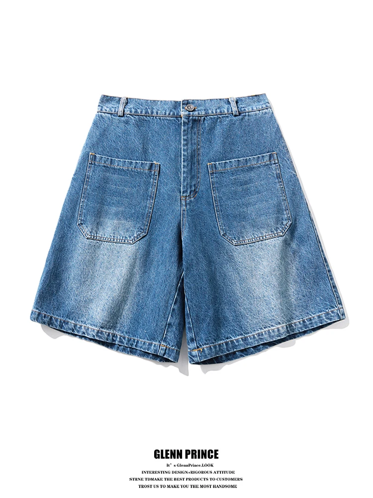 GPstudio Vintage High Street Pocket Design Loose Straight Leg Jeans Shorts Men Summer Versatile Casual Five-Quarter Pants
GPstudio Vintage High Street Pocket Design Loose Straight Leg Jeans Shorts Men Summer Versatile Casual Five-Quarter Pants