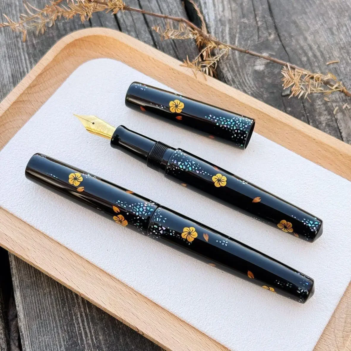 SELMY Hand Made RadenLacquered Cumberland Ebonite Hard Rubber BOCK F Nib Fountain Pen Business Student Stationery Writing Gift
SELMY Hand Made RadenLacquered Cumberland Ebonite Hard Rubber BOCK F Nib Fountain Pen Business Student Stationery Writing Gift