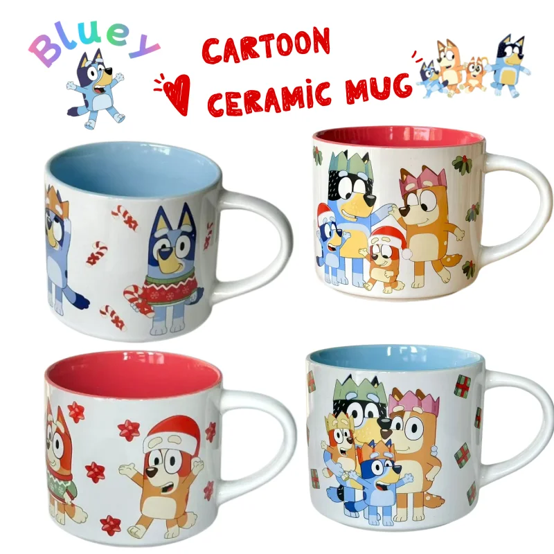 New Bluey Bingo Bandit Chilli Cartoon Cute Ceramic Cup High Color Value Creative Simple Couple Mug Home Milk Cup with Handle
New Bluey Bingo Bandit Chilli Cartoon Cute Ceramic Cup High Color Value Creative Simple Couple Mug Home Milk Cup with Handle