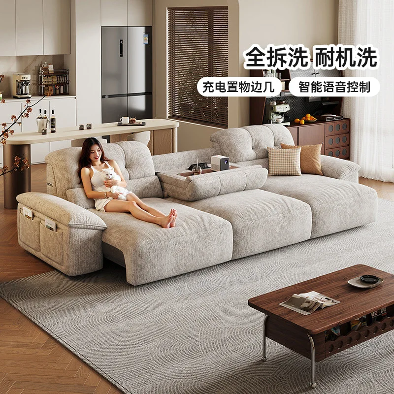 Fully removable and washable, machine-washed living room cloth, voice control, zero wall function sofa
Fully removable and washable, machine-washed living room cloth, voice control, zero wall function sofa