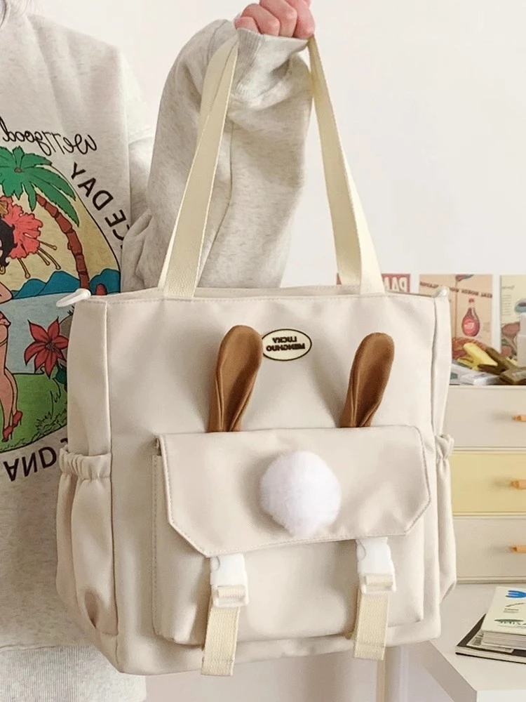 Xiuya Cute Tote Bag for Women Bunny Nylon Casual College Style Fashion Shoulder Bag Large Capacity Contrast Color Female Handbag
Xiuya Cute Tote Bag for Women Bunny Nylon Casual College Style Fashion Shoulder Bag Large Capacity Contrast Color Female Handbag