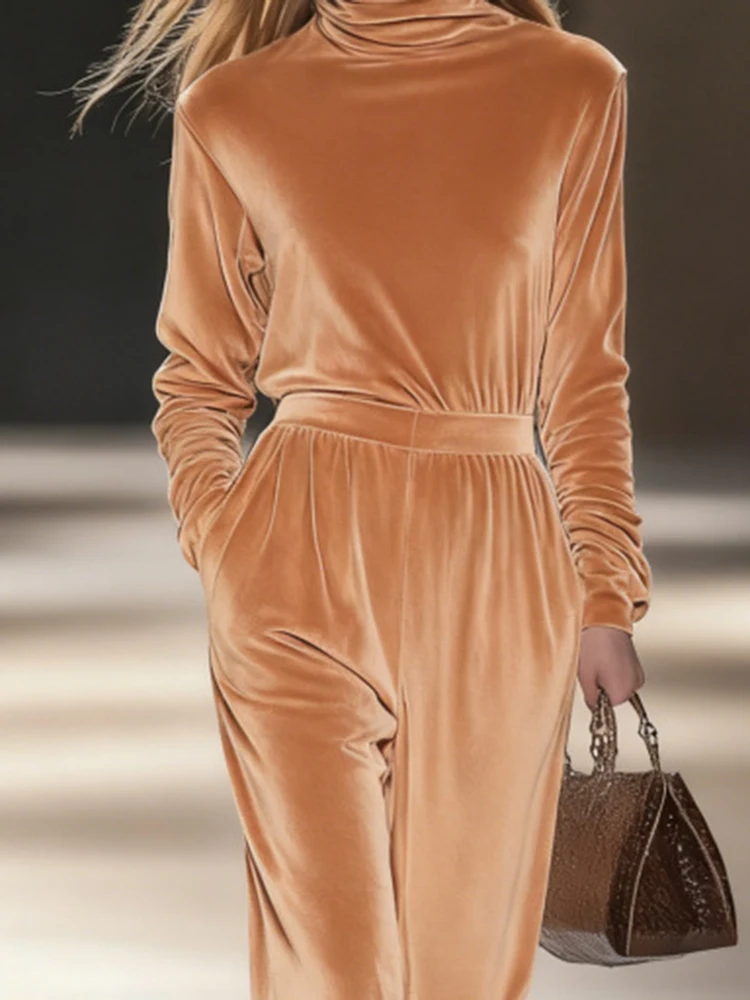 Винтажные бархатные женские наряды для поездок на работу, элегантные комплекты пуловеров и брюк с воротником, женские простые однотонные брюки с карманами, комплекты из 2 предметов
Винтажные бархатные женские наряды для поездок на работу, элегантные комплекты пуловеров и брюк с воротником, женские простые однотонные брюки с карманами, комплекты из 2 предметов