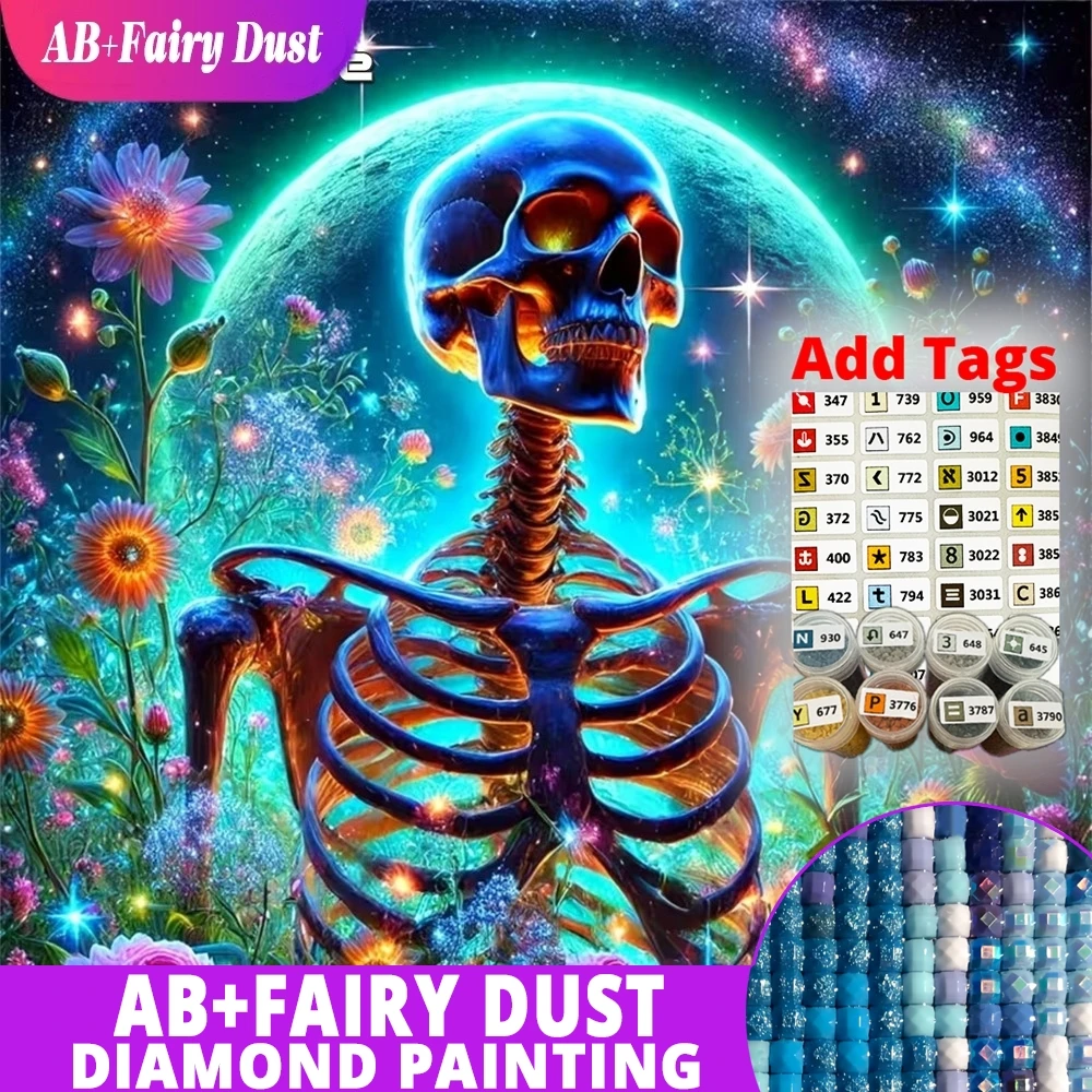 AB Fairy Dust Новое поступление скелет Алмазная вышивка портретная живопись ужас набор для вышивки крестом DIY мозаика цветок настенное искусство
AB Fairy Dust Новое поступление скелет Алмазная вышивка портретная живопись ужас набор для вышивки крестом DIY мозаика цветок настенное искусство