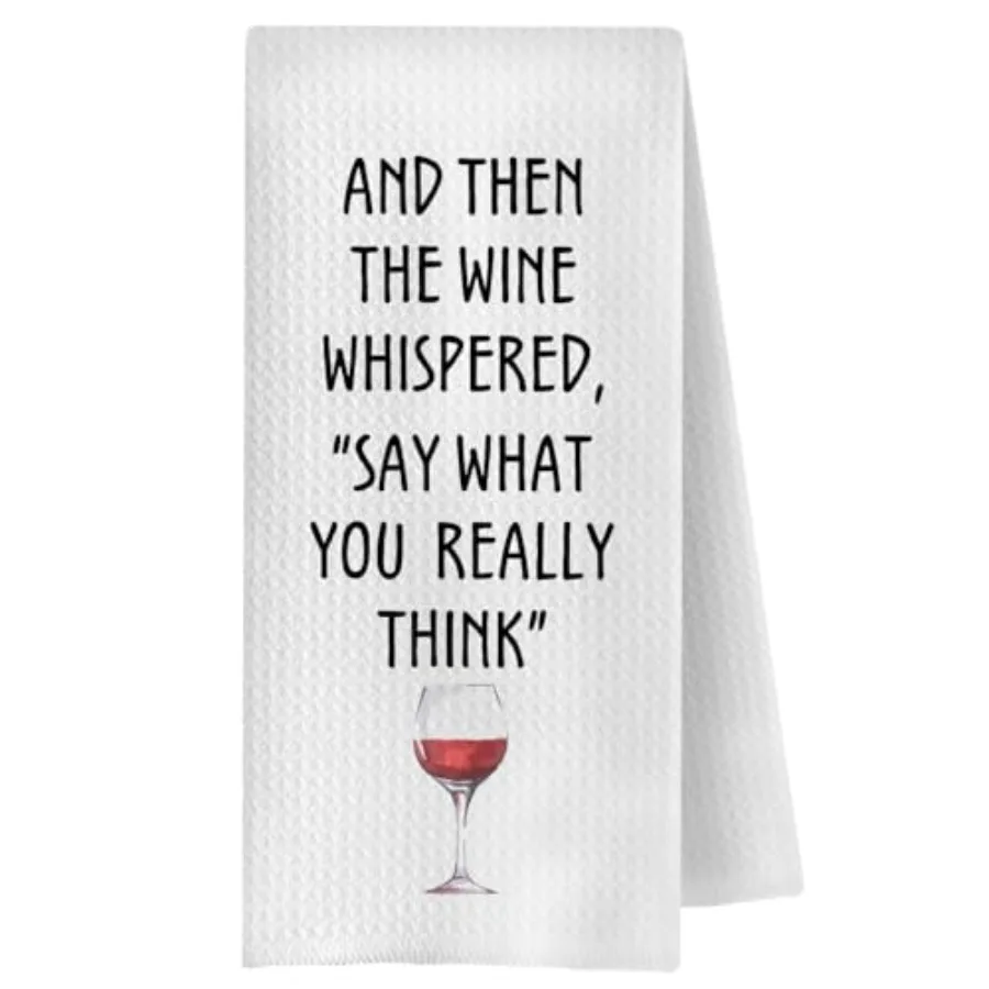 Funny Wine Kitchen Towels, and When The Wine Whispered Decorative Dish Tea Towels for Home Bar Decor, Funny Saying for Kitchen
Funny Wine Kitchen Towels, and When The Wine Whispered Decorative Dish Tea Towels for Home Bar Decor, Funny Saying for Kitchen