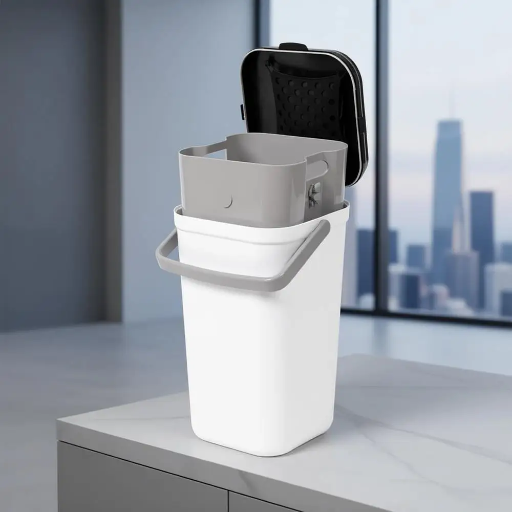 Compact Pet Waste Disposal Bin with Locking Mechanism, Integrated Deodorizer, Bag Holder, and 10 Bags - White & Black
Compact Pet Waste Disposal Bin with Locking Mechanism, Integrated Deodorizer, Bag Holder, and 10 Bags - White & Black