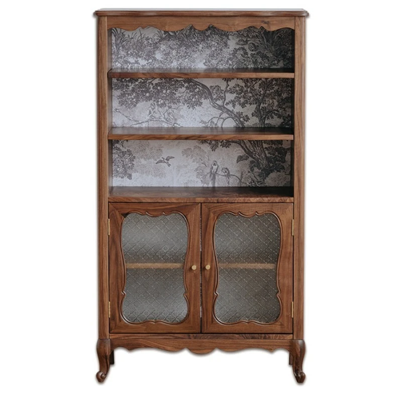 Solid wood bookcase dustproof North American black walnut retro living room glass door floor combination bookcase
Solid wood bookcase dustproof North American black walnut retro living room glass door floor combination bookcase