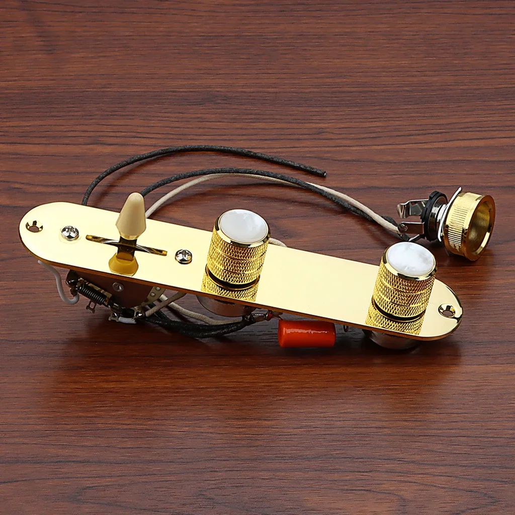 Black /Gold Fully Loaded Guitar Control Plate Pre-Wired 3-Way Control Plate with Wiring Harness for Telecaster Electric Guitar
Black /Gold Fully Loaded Guitar Control Plate Pre-Wired 3-Way Control Plate with Wiring Harness for Telecaster Electric Guitar