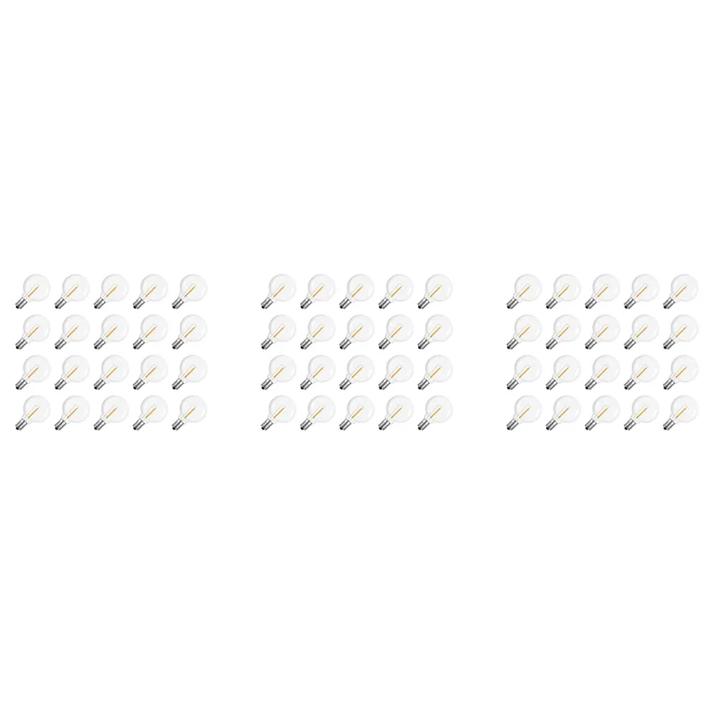 ABUP-60 Pcs G40 LED Replacement Light Bulbs E12 Screw Base Shatterproof LED Globe Bulbs For Solar String Lights Warm
ABUP-60 Pcs G40 LED Replacement Light Bulbs E12 Screw Base Shatterproof LED Globe Bulbs For Solar String Lights Warm