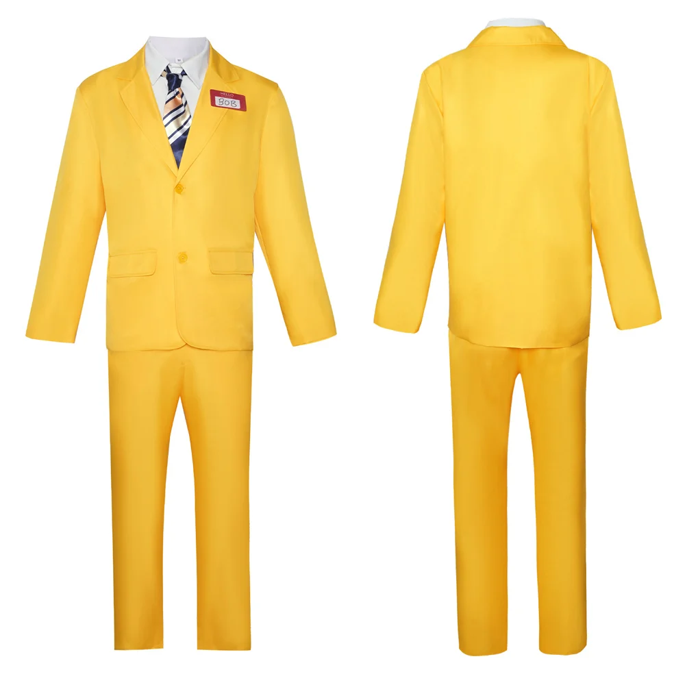 Adult Bob Cosplay Costume, Shrunken Head Bob Yellow Suit with Tie and Name Tag
Adult Bob Cosplay Costume, Shrunken Head Bob Yellow Suit with Tie and Name Tag