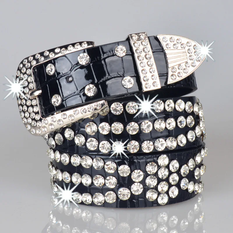 Personalized Women's Full Diamond Fashion Belt Punk Shiny Diamond Rhinestone Pu Leather Belt Spice Girls Jeans Embellished Belt
Personalized Women's Full Diamond Fashion Belt Punk Shiny Diamond Rhinestone Pu Leather Belt Spice Girls Jeans Embellished Belt