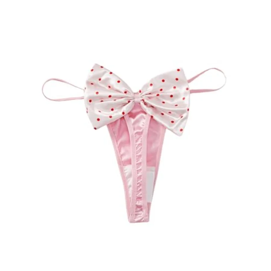 SHENHE Women's Satin G String Thong Low Rise Polka Dots Bow Sexy Thong Panty Underwear
SHENHE Women's Satin G String Thong Low Rise Polka Dots Bow Sexy Thong Panty Underwear