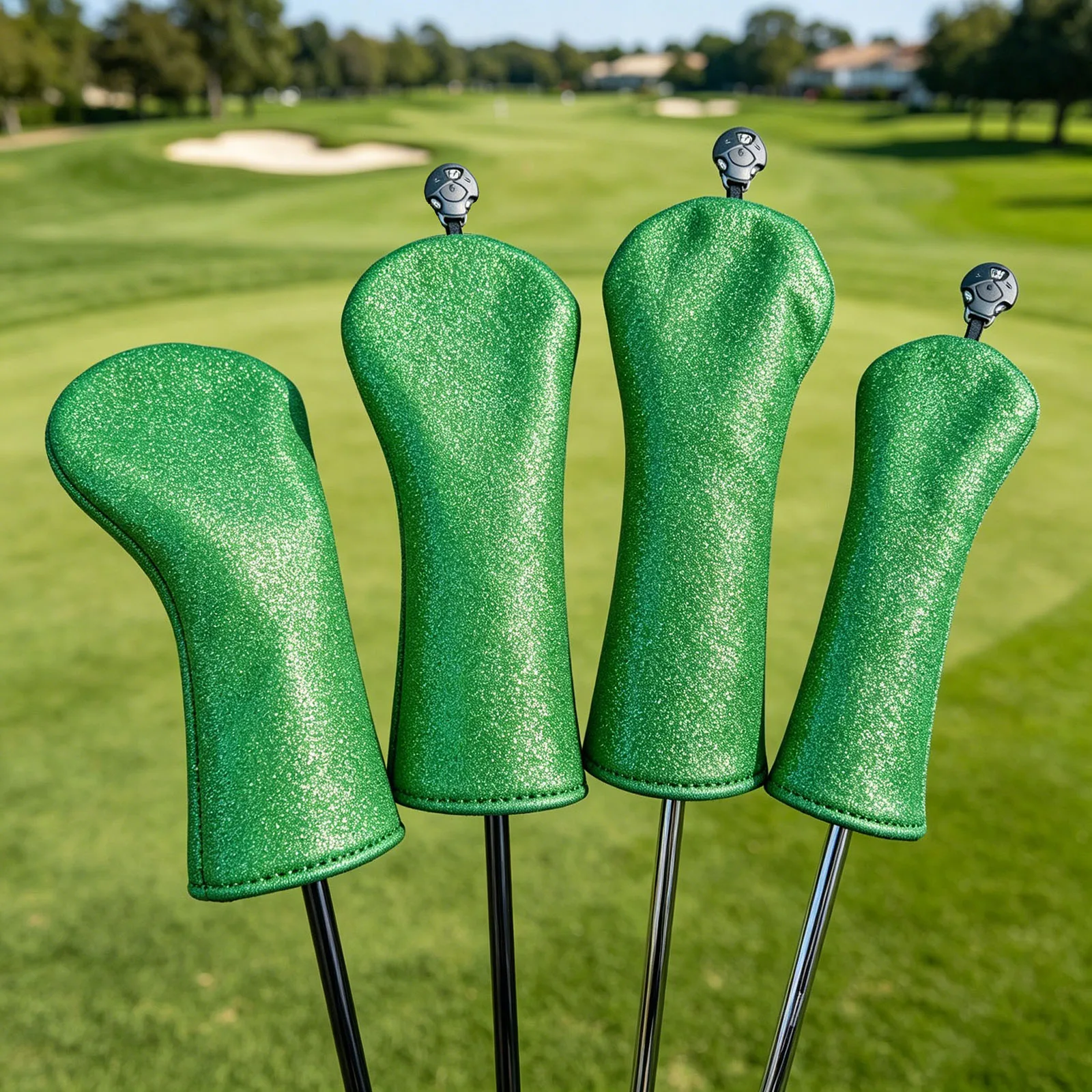 Green Glittery Golf Club Head Cover Elastic Band Velvet Lining Water Resistant PU Leather Headcover for Driver Fairway UT
Green Glittery Golf Club Head Cover Elastic Band Velvet Lining Water Resistant PU Leather Headcover for Driver Fairway UT