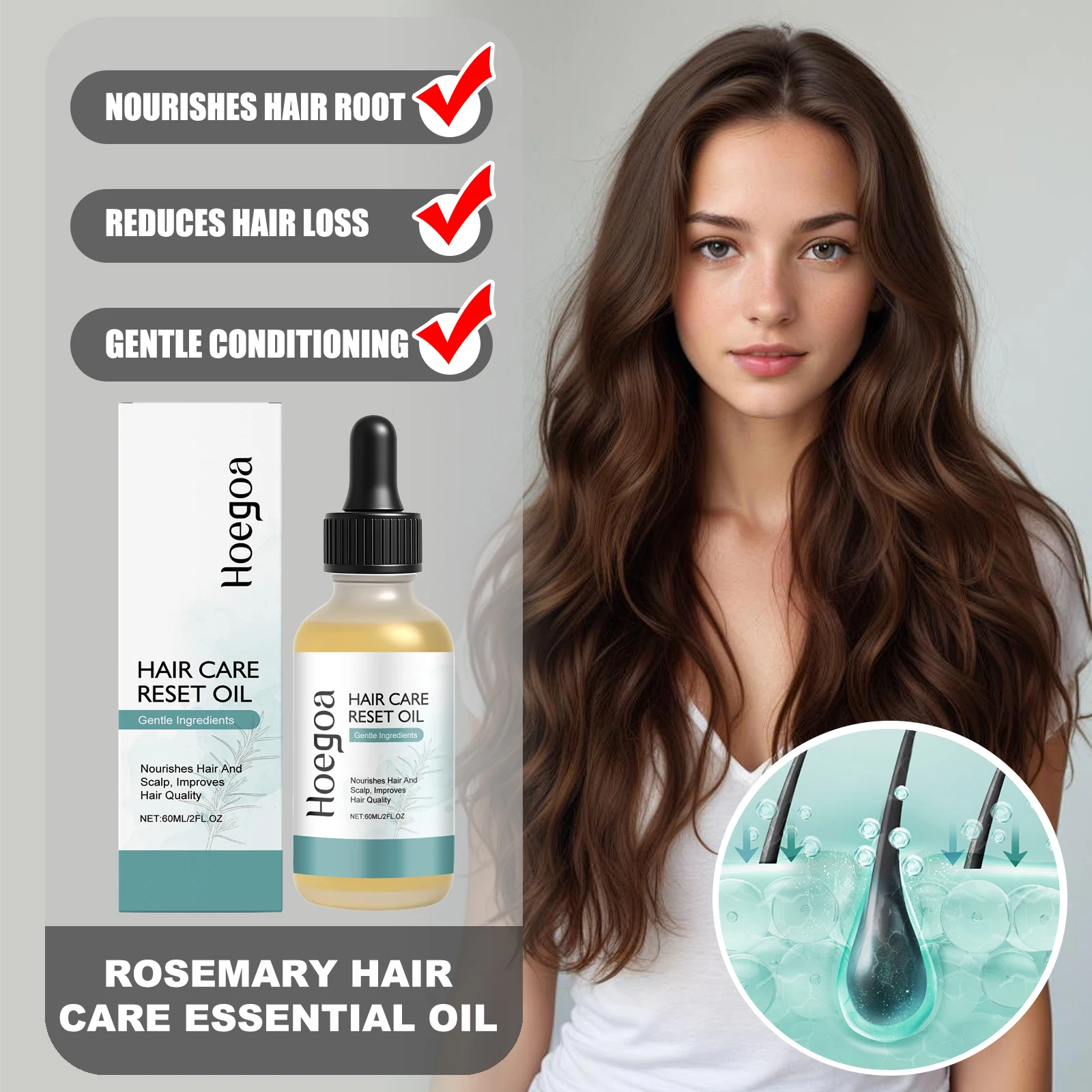 HOEGOA 60 мл эфирное масло для ухода за волосами с розмарином, питает корни кожи головы, уменьшает выпадение, укрепляет фолликулы, способствует росту, нежный уход
HOEGOA 60 мл эфирное масло для ухода за волосами с розмарином, питает корни кожи головы, уменьшает выпадение, укрепляет фолликулы, способствует росту, нежный уход