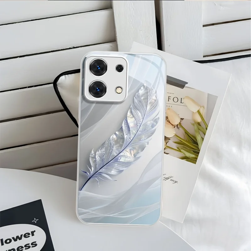 New fashion feather-patterned electroplated glass phone case, suitable for iPhone 17, 16, 15, 14, 13, 12, 11, etc.
New fashion feather-patterned electroplated glass phone case, suitable for iPhone 17, 16, 15, 14, 13, 12, 11, etc.