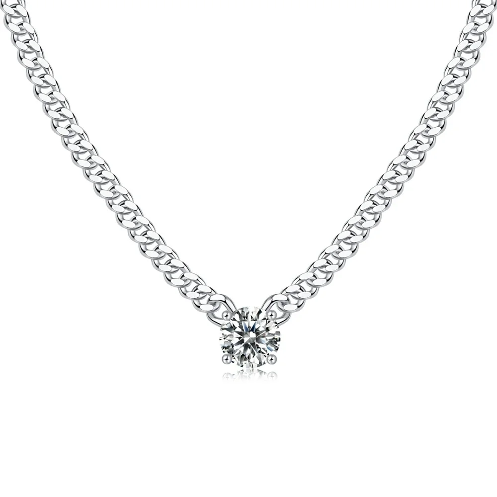 LinkerLove Moissanite Cuban Pendent Necklace Round Cut VVS1 D Color Lab Diamonds S925 Sterling Silver Necklace Wedding Jewelry
LinkerLove Moissanite Cuban Pendent Necklace Round Cut VVS1 D Color Lab Diamonds S925 Sterling Silver Necklace Wedding Jewelry