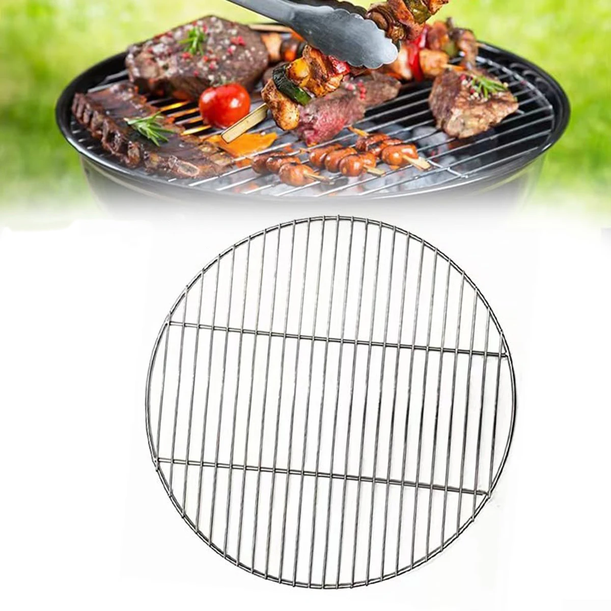 Круглая сетка для барбекю из нержавеющей стали, практичный коврик для барбекю, инструменты для гриля, уличные кухонные аксессуары для столовой, металлическая посуда
Круглая сетка для барбекю из нержавеющей стали, практичный коврик для барбекю, инструменты для гриля, уличные кухонные аксессуары для столовой, металлическая посуда