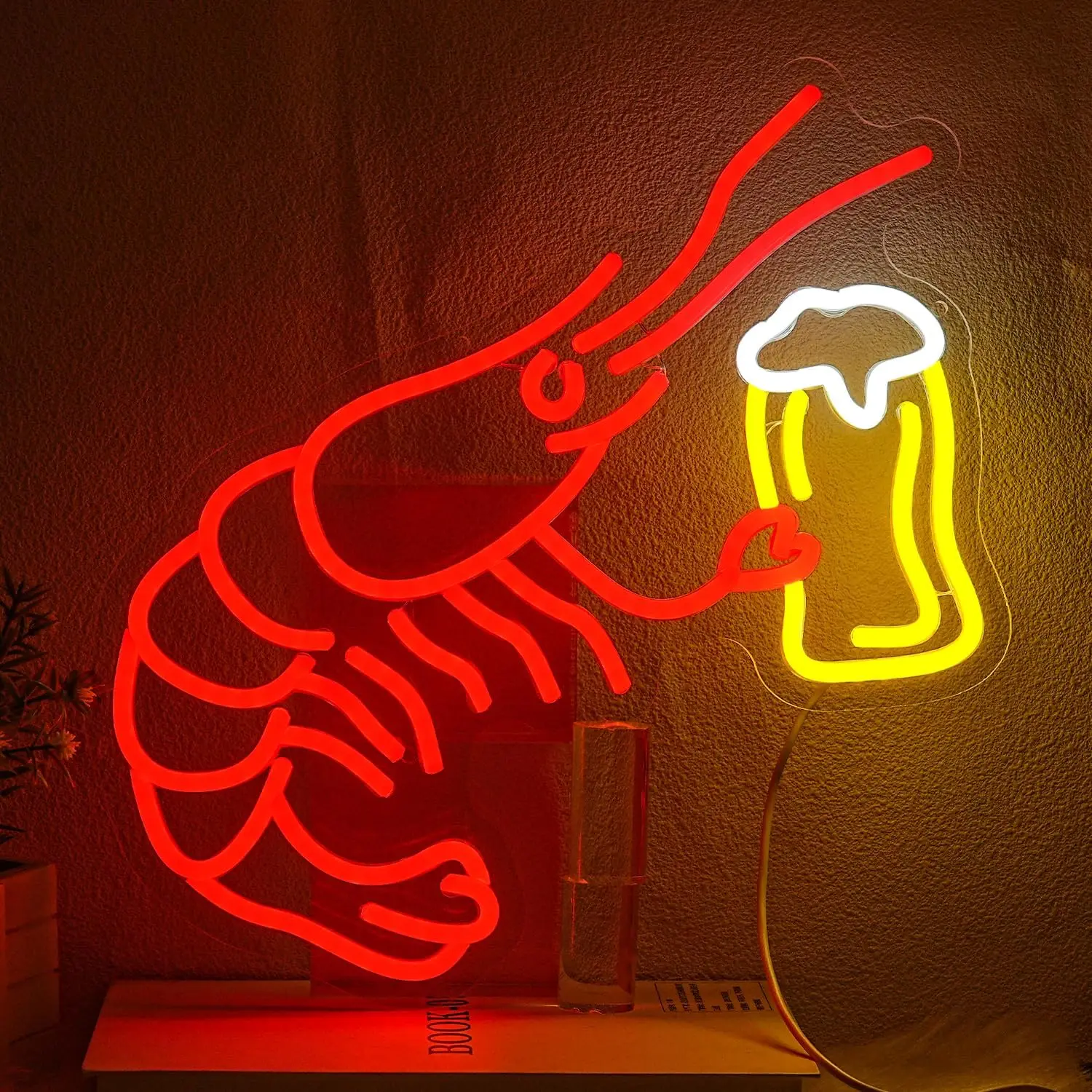 Shrimp Beer Neon Sign Wall Decor Modern warm neon, soft adjustable dimming, as you wish
Shrimp Beer Neon Sign Wall Decor Modern warm neon, soft adjustable dimming, as you wish