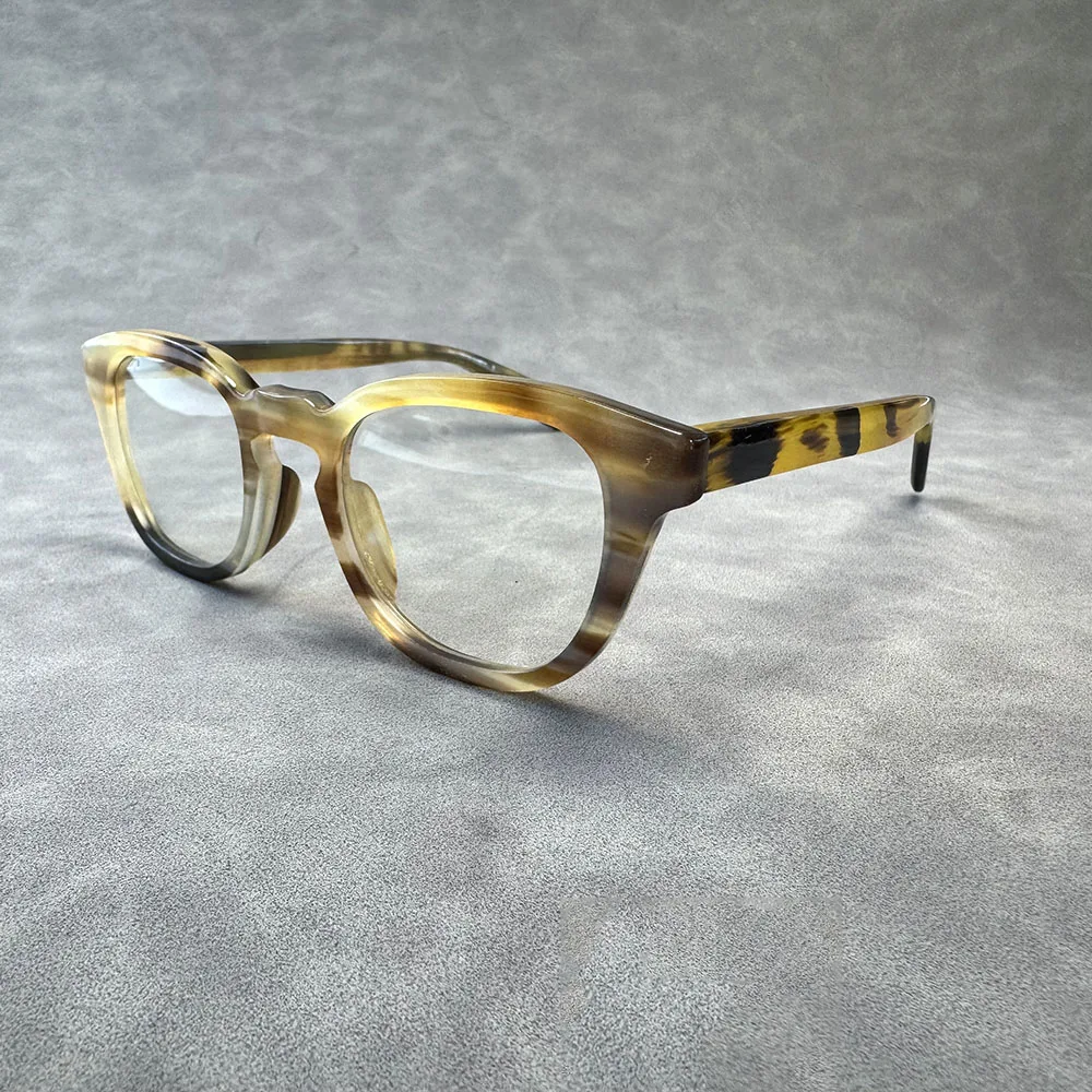 Men's Women Glasses Frames Unique Vintage Retro Handmade Honey Black Horn Prescription Eyeglass Frames Optical Lenses Eyeglasses
Men's Women Glasses Frames Unique Vintage Retro Handmade Honey Black Horn Prescription Eyeglass Frames Optical Lenses Eyeglasses