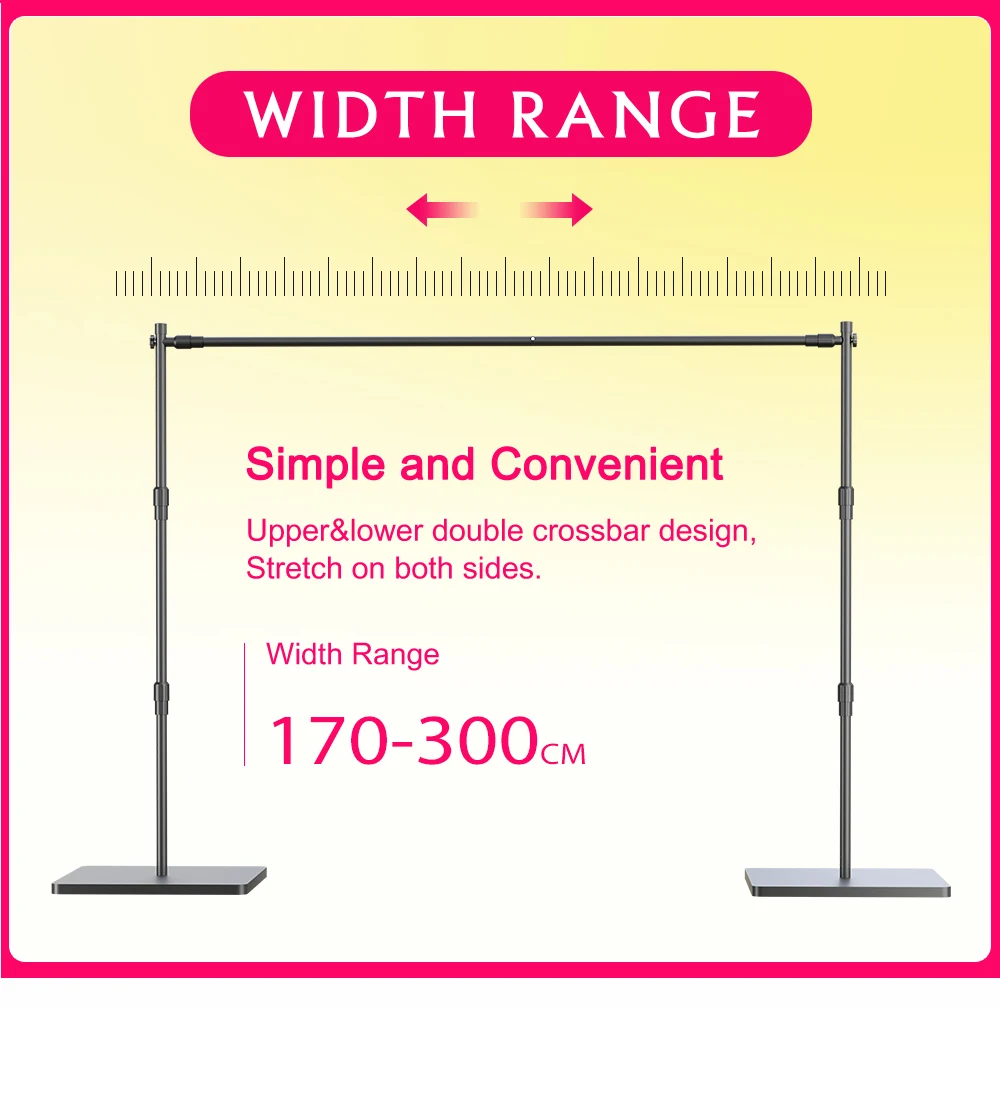 SH 2.4X3M Heavy Duty Background Backdrop Stand Photo Background Support Studio Light Tripod Picture Canvas Frame System Kit
SH 2.4X3M Heavy Duty Background Backdrop Stand Photo Background Support Studio Light Tripod Picture Canvas Frame System Kit