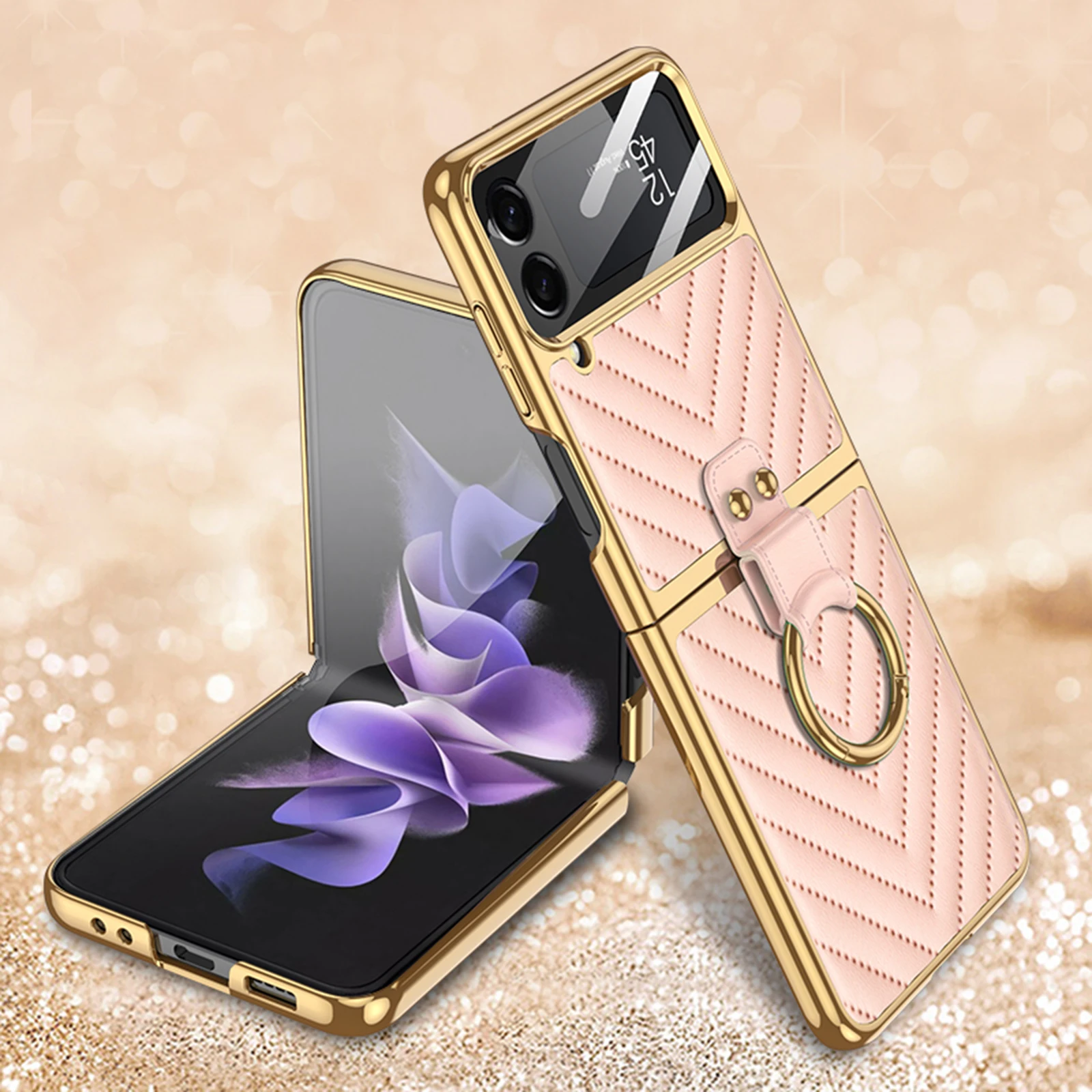Ring Phone Case for Samsung Galaxy Z Flip 4 5G Folding Case with Lens Film Ring Holder PC Mobile Phones Case Protective Cover
Ring Phone Case for Samsung Galaxy Z Flip 4 5G Folding Case with Lens Film Ring Holder PC Mobile Phones Case Protective Cover