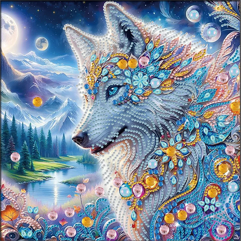 30X30CM Sparkling jewelry Snow Wolf DIY 5D Special-shaped Crystal Partial Diamond Painting Kits Mosaic gem art,Home Decor Gift
30X30CM Sparkling jewelry Snow Wolf DIY 5D Special-shaped Crystal Partial Diamond Painting Kits Mosaic gem art,Home Decor Gift