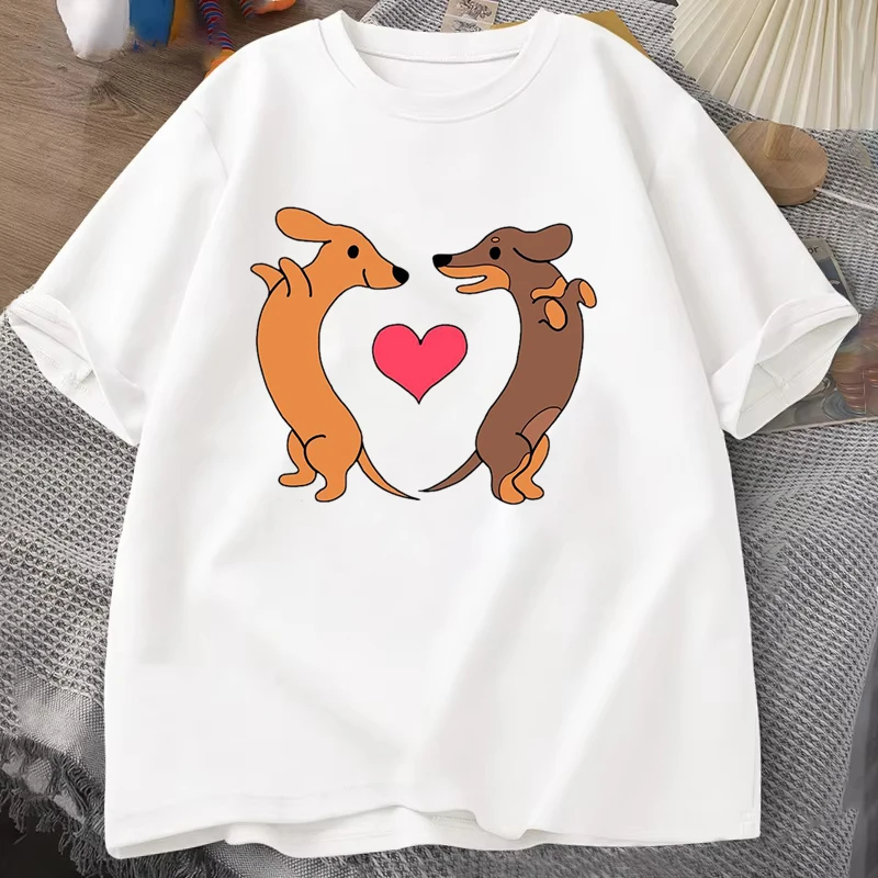 Funny Dachshund Print T Shirt Summer Fashion Casual Short Sleeve Round Neck Tops Women/Mens Dog Lovers T-shirts
Funny Dachshund Print T Shirt Summer Fashion Casual Short Sleeve Round Neck Tops Women/Mens Dog Lovers T-shirts