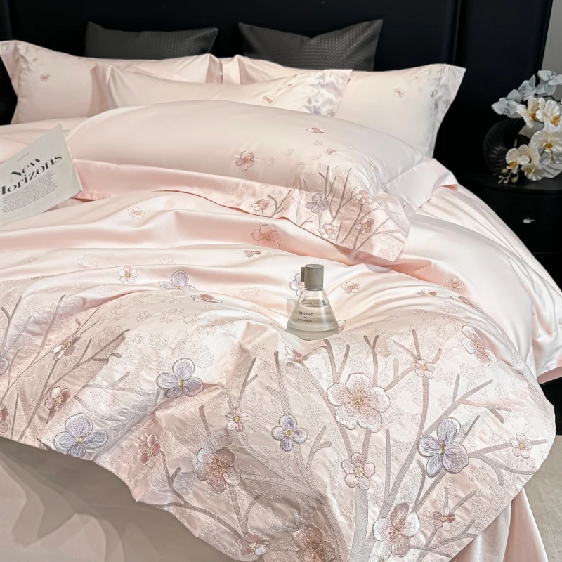 600TC Egyptian Cotton Luxury Floral Embroidery Bedding Set Duvet Cover Fitted Sheet/Bed Sheet King Queen Size Home Textiles 4Pcs
600TC Egyptian Cotton Luxury Floral Embroidery Bedding Set Duvet Cover Fitted Sheet/Bed Sheet King Queen Size Home Textiles 4Pcs