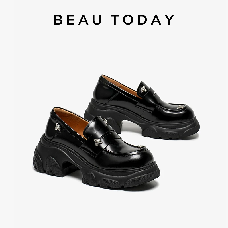 BEAUTODAY Casual Loafers Women Cow Leather Round Toe Platform Clogs Crystal Decorations Female Footwear Fashion Handmade 26661
BEAUTODAY Casual Loafers Women Cow Leather Round Toe Platform Clogs Crystal Decorations Female Footwear Fashion Handmade 26661