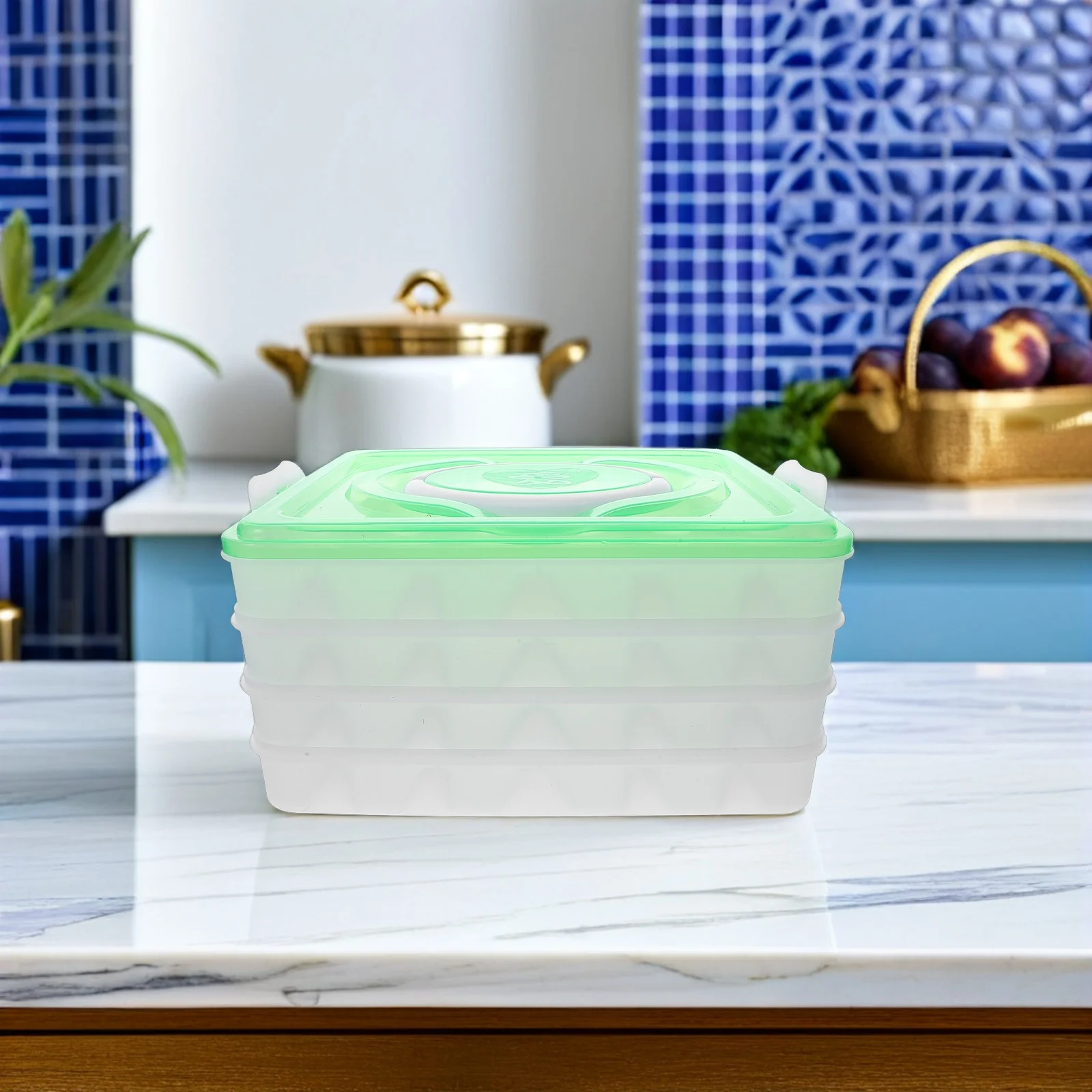 Four Layers Dumpling Organizer Box 18 Compartments Per Tray Portable Fresh-Keeping Dumpling Container Refrigerator Holder 
Four Layers Dumpling Organizer Box 18 Compartments Per Tray Portable Fresh-Keeping Dumpling Container Refrigerator Holder