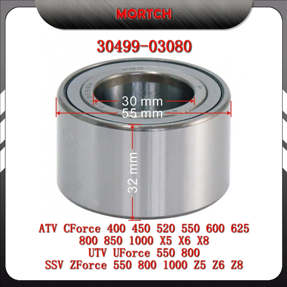 DAC3055W Hub Bearing 30499-03080 Wheel Hub Bearing Fit CF Moto 500 520L 550 800 850 CF1000 CF188 CForce UForce ATV SSV UTV
DAC3055W Hub Bearing 30499-03080 Wheel Hub Bearing Fit CF Moto 500 520L 550 800 850 CF1000 CF188 CForce UForce ATV SSV UTV