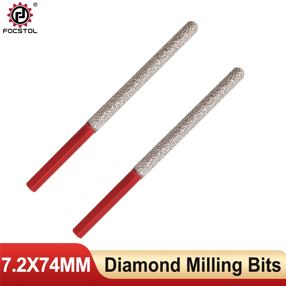 FOCSTOL Diamond Milling Bit Dia 7.2mm Brazed Grinding Rod 74mm Round Handle 2pcs Set For Marble Brick Tile Mortar Milling Bit
FOCSTOL Diamond Milling Bit Dia 7.2mm Brazed Grinding Rod 74mm Round Handle 2pcs Set For Marble Brick Tile Mortar Milling Bit